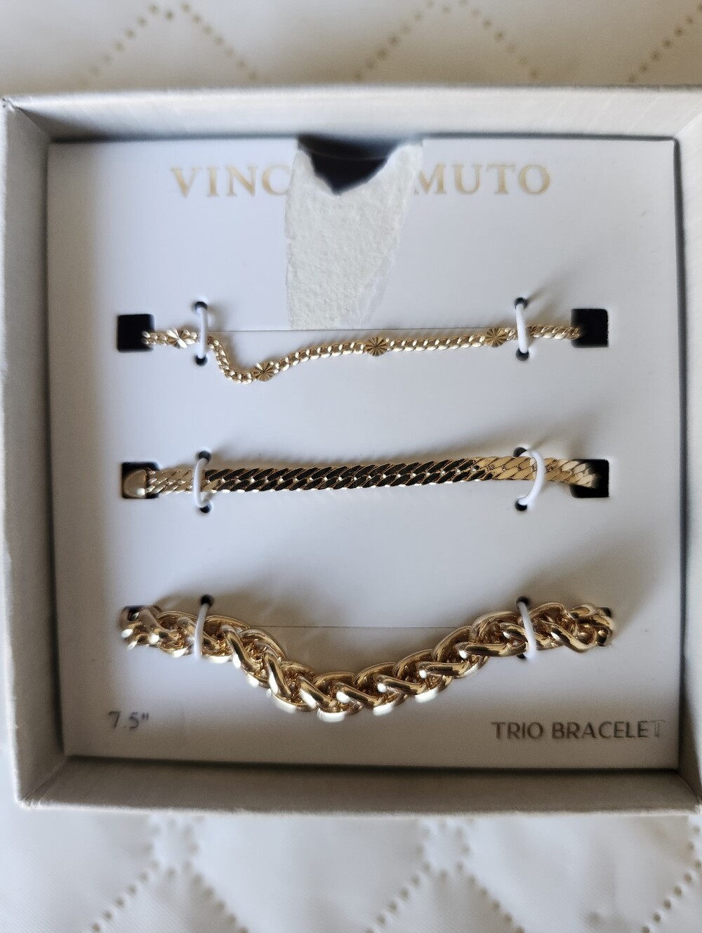 Vince Camuto Gold-Tone Triple Bracelet Set